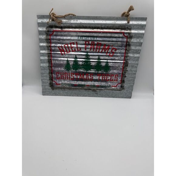 Christmas wall decor corrugated metal sign - Picture 1 of 4